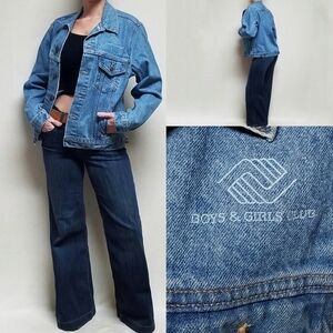 Rare Vintage Boys & Girls Club Three Rivers Stone Wash Denim Trucker Jacket S